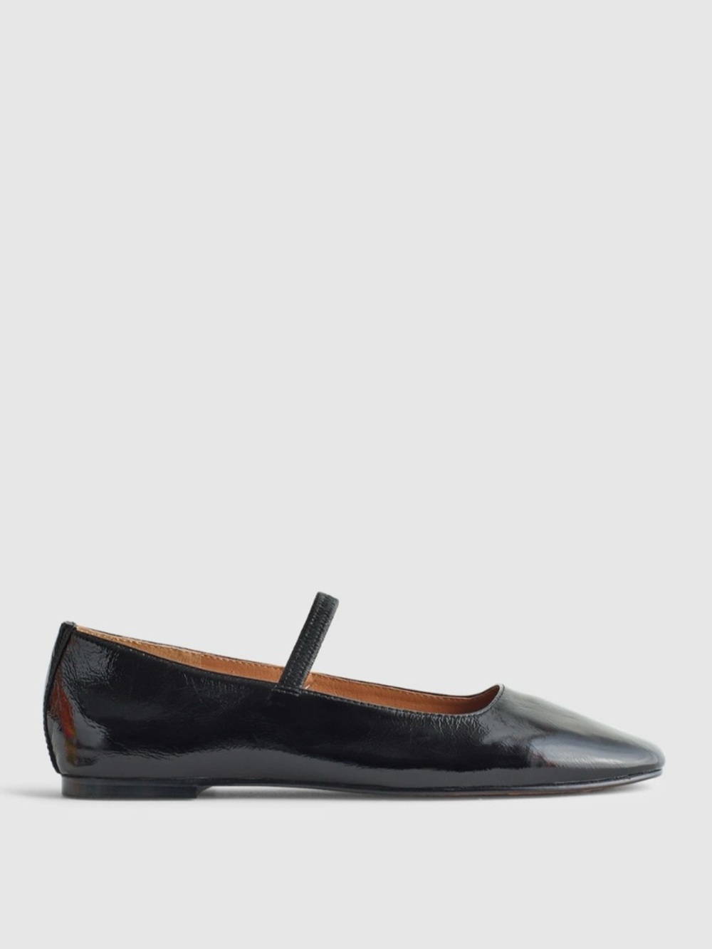Madewell Black Patent Greta Ballet Flat